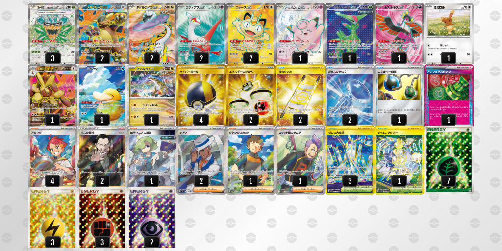 ベスト16 メガガルーラex／リーリエのピッピex 60枚デッキレシピ