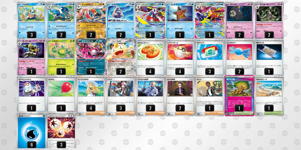 優勝 ゲッコウガex 60枚デッキレシピ