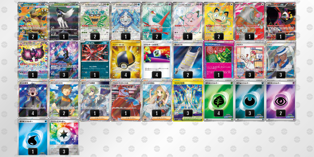 ベスト8 メガガルーラex／リーリエのピッピex 60枚デッキレシピ