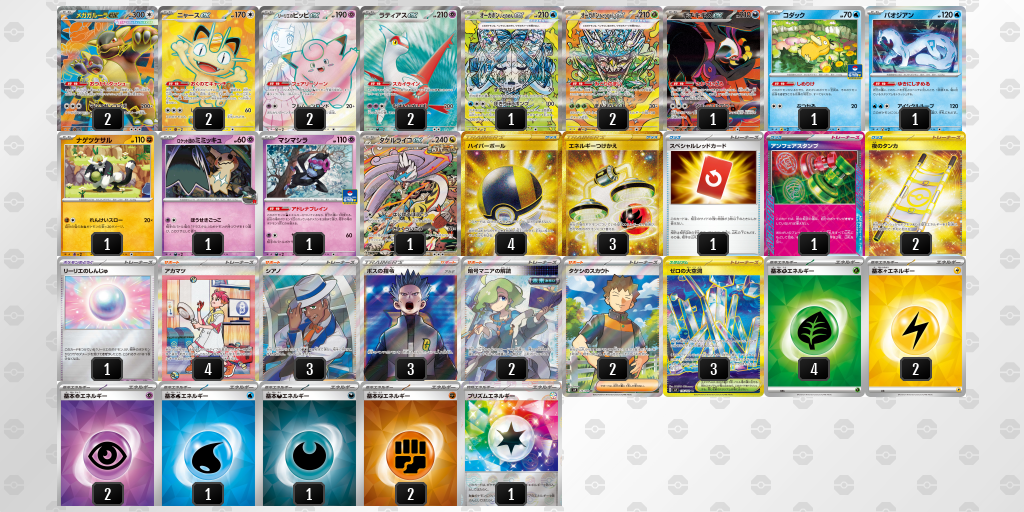 ベスト16 メガガルーラex／リーリエのピッピex 60枚デッキレシピ