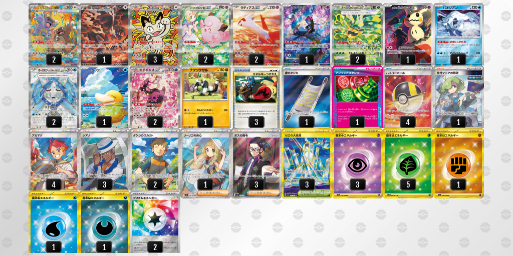 ベスト8 メガガルーラex／リーリエのピッピex 60枚デッキレシピ